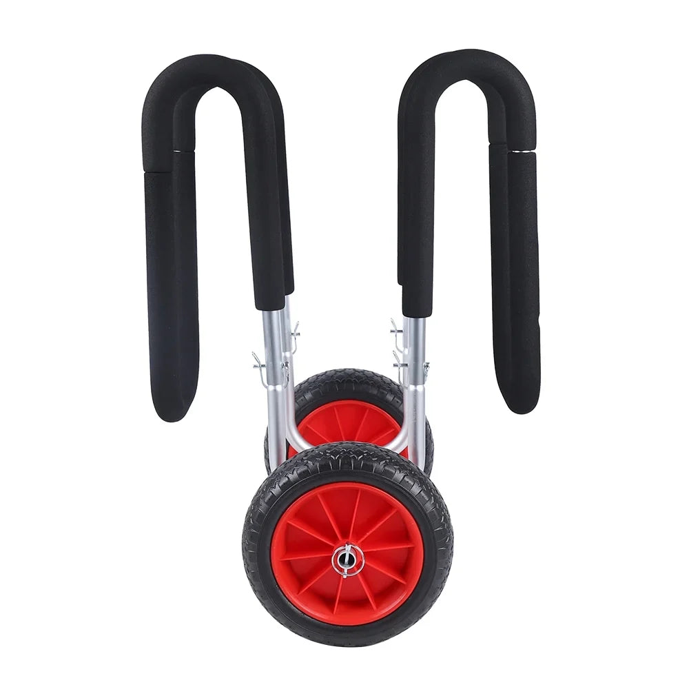 Veneer Trailer, Carrier Solid Board Aviation PU Paddle SUP Cart Double Beach Surfboard Beach Cart, Portable Airless Cart Aluminum Stand-Up Wheel