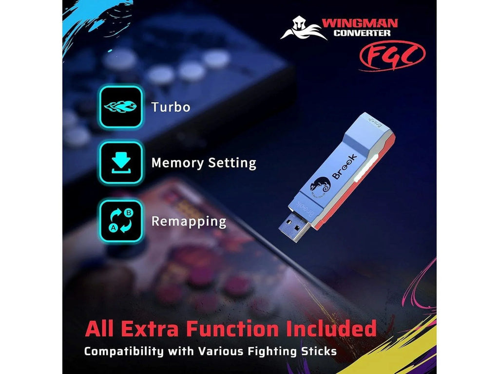 Games, 6 FGC Brook An Wingman converter Built Fighter Arcade PS5 Street for Joystick - Supports Converter, and Fighting