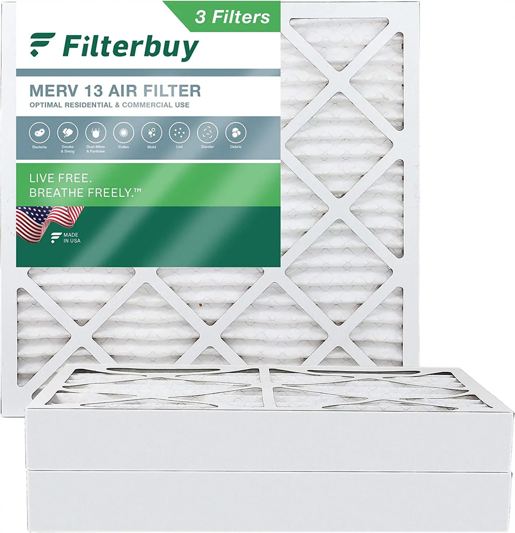 13 Filters AC 12x12x4 Pleated MERV Air (3-Pack) Filterbuy Furnace HVAC