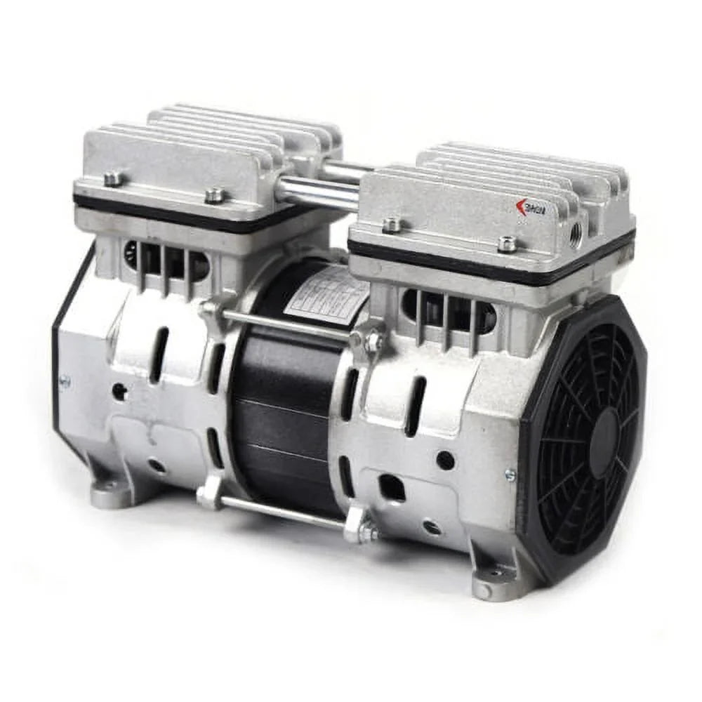 8 Double-Cylinder Piston Compressor 110V 1400 Vacuum Bar 680mmHg rpm Oilless