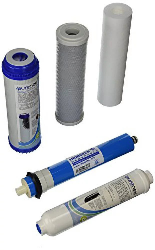 IPW Set Replacement Filter RO 50 Membrane Reverse GPD Industries 1C-1GAC-1S-1I-1M50 Inc-Purenex Osmosis with