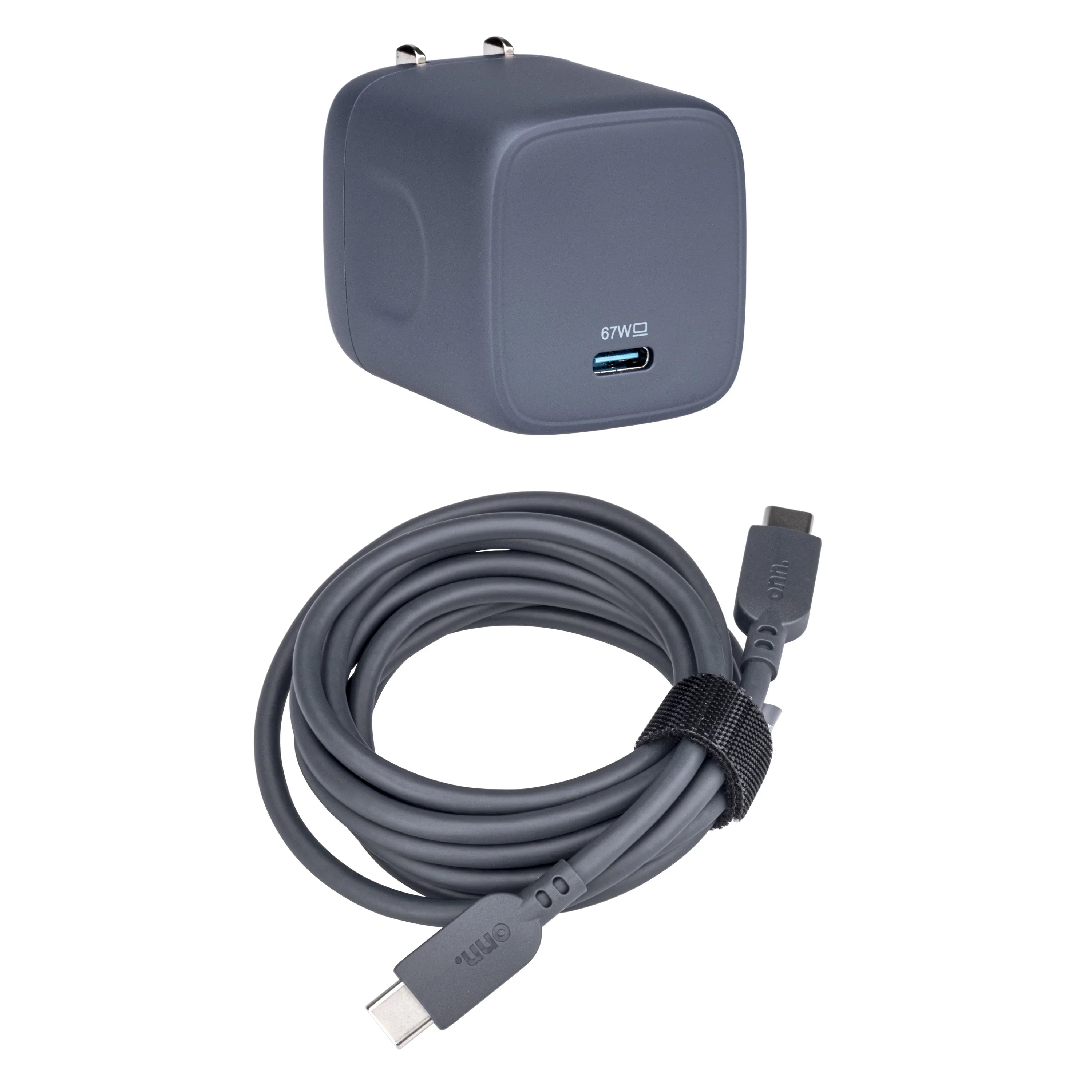 Apple,Dell,HP,Asus,Acer,Lenovo,Grey with Port, 1 GAN Charger Laptop USB-C for Compatible 67W onn.