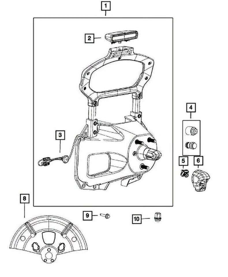 OE Genuine 68452959AC New Mopar Rear 2018-2024 View Camera