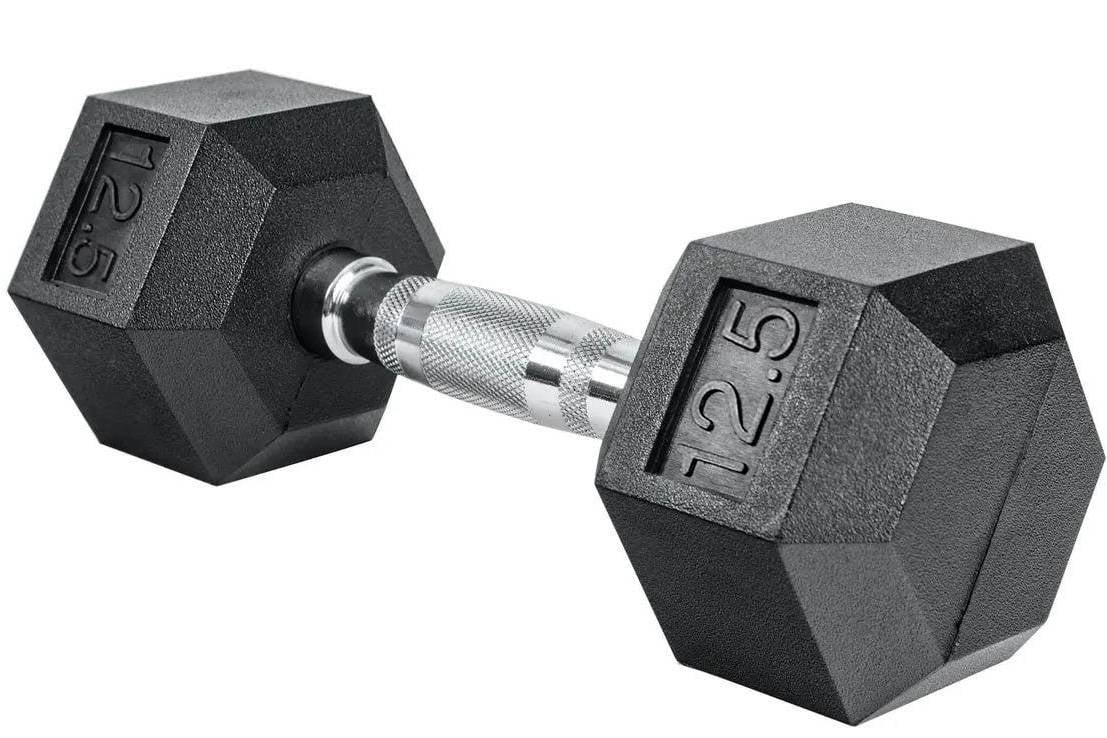 Set 5 Coated lbs Fitness - Hex Pair 2.5-22.5 French (New) Dumbbell Rubber