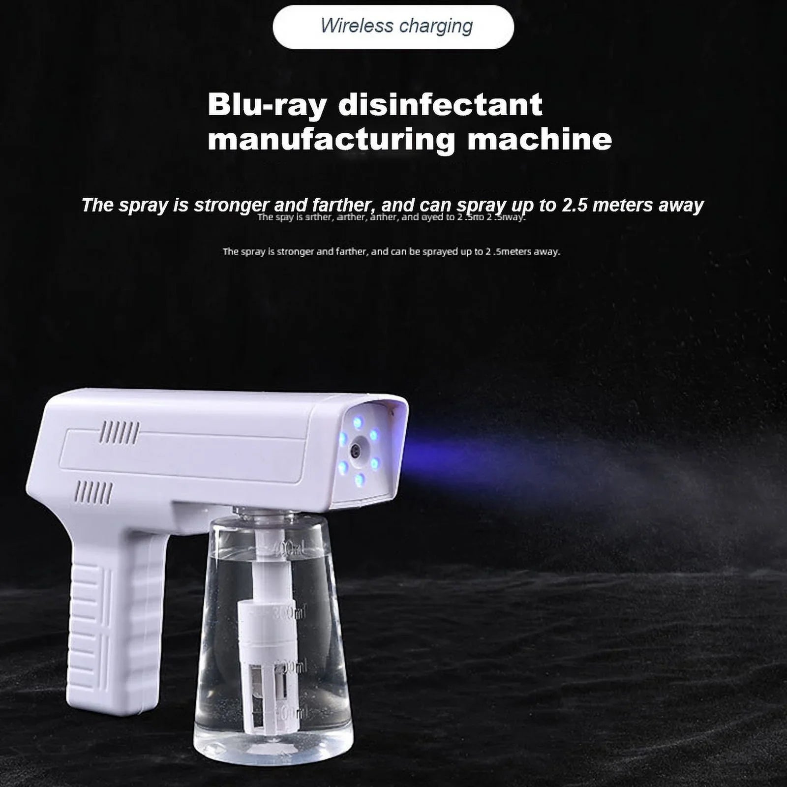 Blue and Maker, Generator, Water Disinfection Spray Light NaClO Electrolysis 3-in-1 Disinfectant Gun