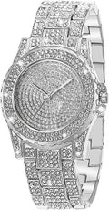 for Watch Gold Watch Steel Ice Men Wrist Crystal Rhinestone Quartz Watches Men Women Silver ManChDa Watch Watch Watch Diamond Out Stainless Full Watch Women Diamonds