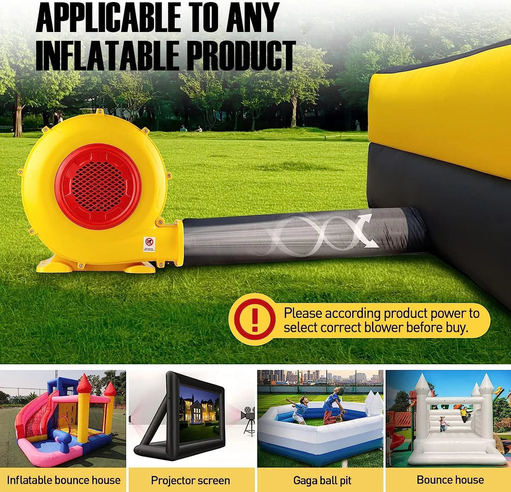 Bounce Inflatable Movie Inflatable Pump Inflatable Bouncy Paint Perfect Fan Air Castle Booth, Screen, Inflatable Jumper, Blower, for 950W House, Commercial Bouncer Blower,
