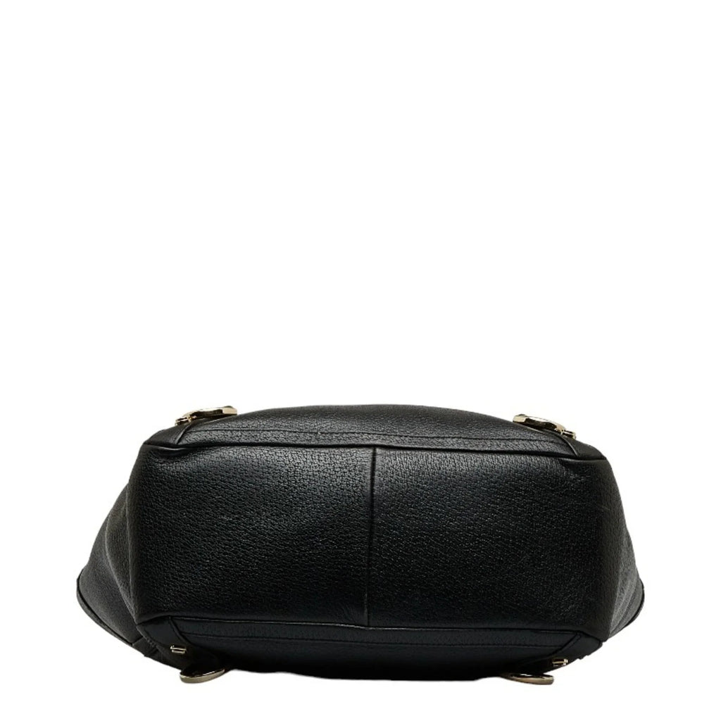 Gucci (Good) 130739 Bag Pre-Owned Women's Leather Handbag GUCCI Black Abbey Tote