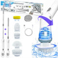 for Replaceable Spin 6 Tile, Cleaning Cordless Brush, Fixdono Bathtub, Heads Floor Scrubber, Scrubber Bathroom Electric Cleaning