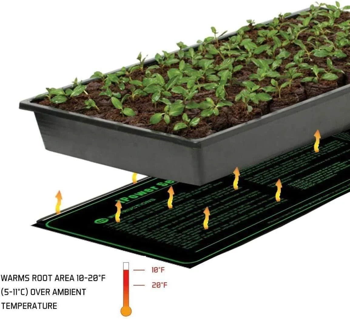 Pad, Controller Plant Fahrenheit Combo 40-108 Hydroponic Heat Thermostat Starting Warm Mat Kit Digital Seeding iPower Degrees and