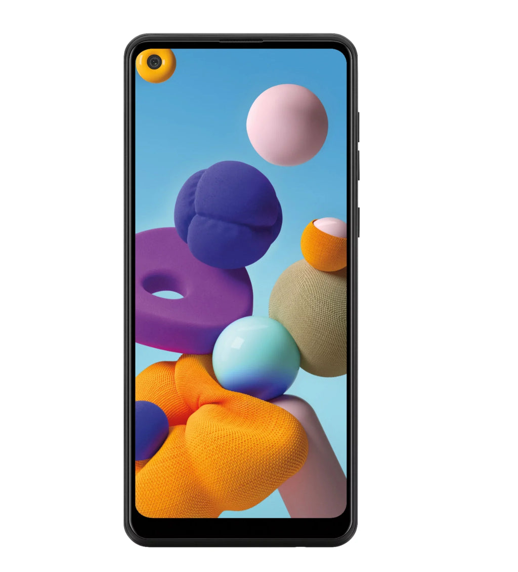 (Refurbished) 32GB Restored Galaxy A21 SMA215UZKAXAA Black Unlocked SmartPhone, Samsung