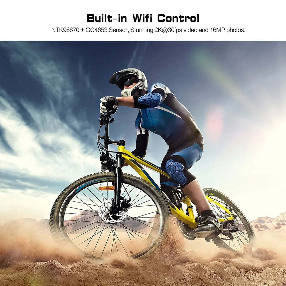 Helmet Adventures Bike Adventure Adventures - Camera Camera Wifi Mounted Head-mounted Wifi 4k Camera Camcorder,Head App Camera Waterproof Head With