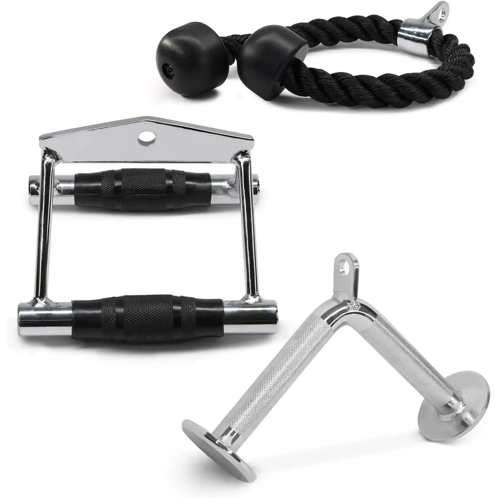 Rope + Cable D V-shaped Combo Double Handle Bar Tricep Yes4All Attachment +