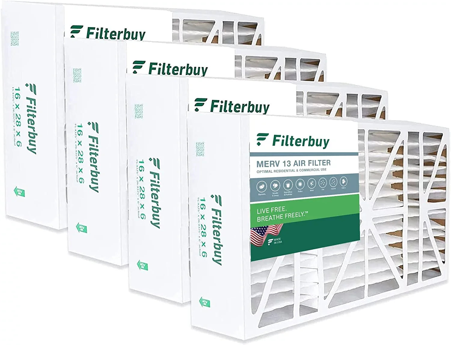 Pleated Filterbuy HVAC 13 16x28x6 Aprilaire 2400 Space-Gard MERV (4-Pack) AC for Air Furnace Filters