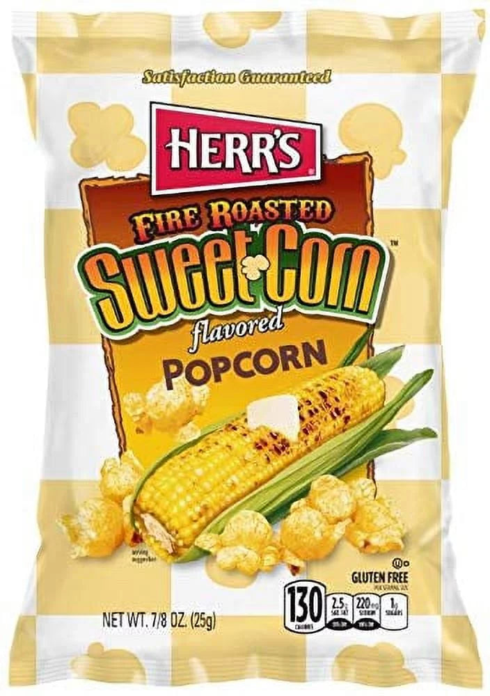 Sweet Fire Corn PACK Herr's 25 Grams 30 OF Roasted Popcorn