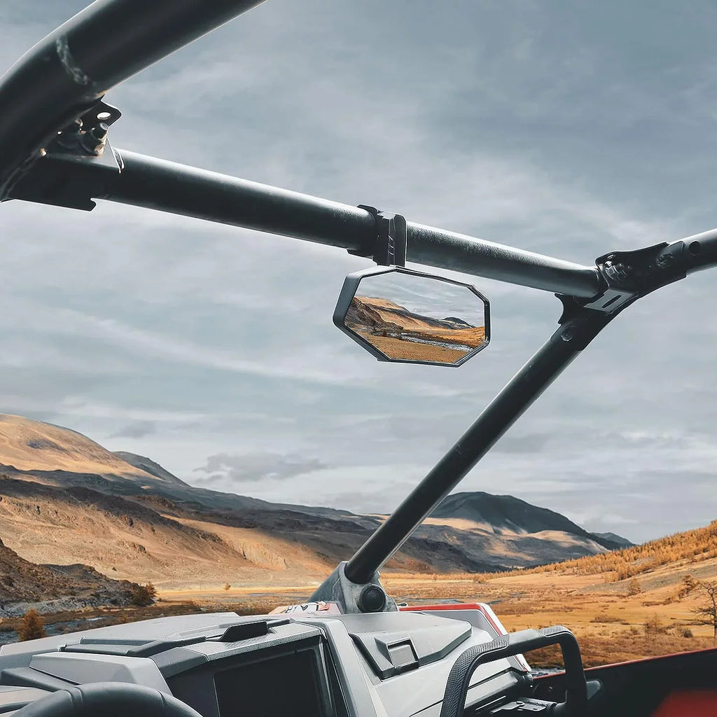 Rear Mirrors 1000 Can Yamaha Maverick Compatible Kawasaki View for Rhino with Am Kemimoto Honda KRX Polaris Center Pioneer RZR 1.6"-2" X3 UTV