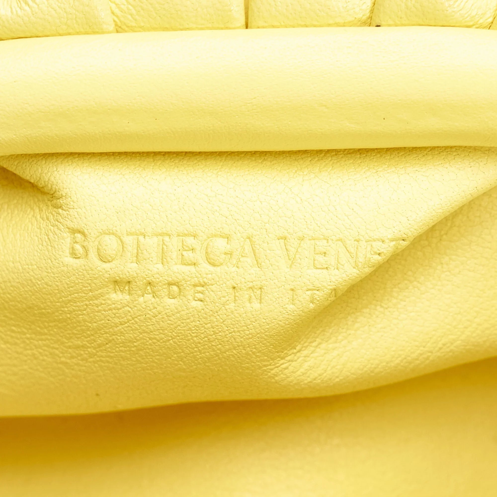 Pre-Owned The Pouch Bottega (Good) Yellow Bag Leather Crossbody Calf Authenticated Unisex Veneta