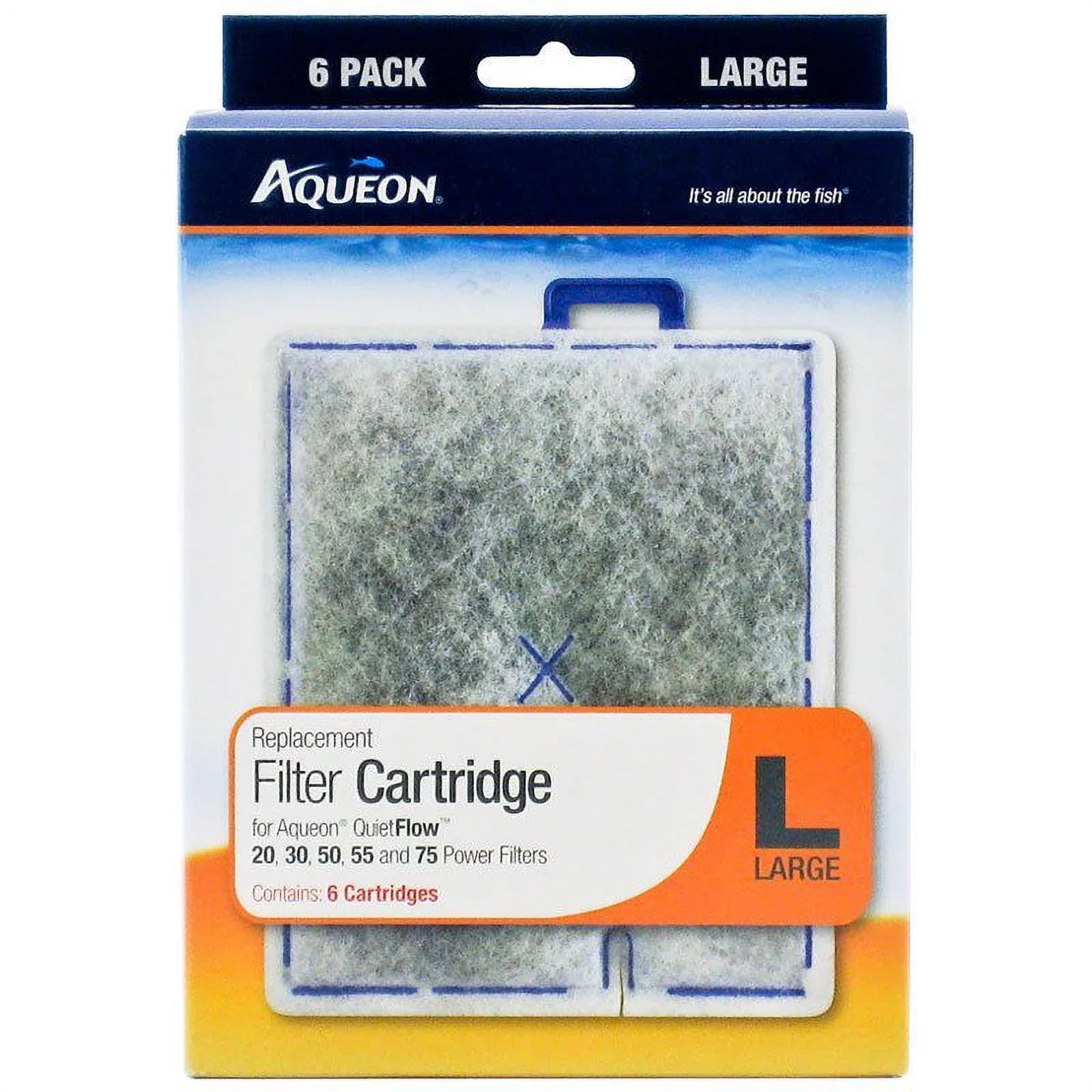 Filter (6 2 QuietFlow Aqueon Large of Count) Replacement Cartridge Pack