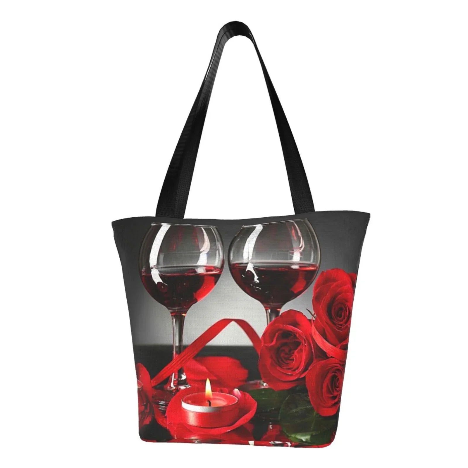 Rose Handbags Red Capacity Bag Shopping Bag,Shoulder Lukts Wine Tote Women'S Bag Hobos Large