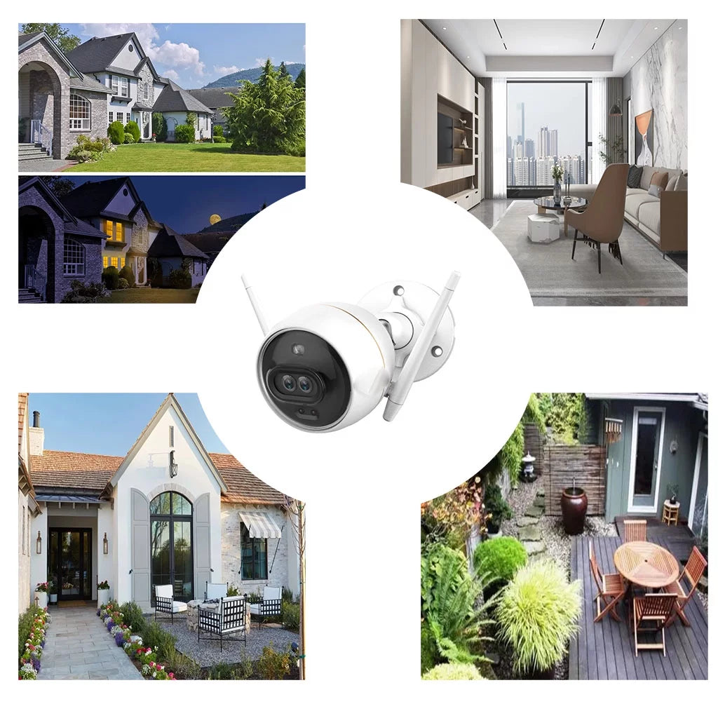 Active Weather Detection, Dual Vision, Color Siren with Two-way Night Lens Motion the Outdoor Camera(C3X) Lens PIR Security Excellent Proof, 1080P, Dual & Light Security First Alarm Talk, Camera