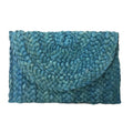 Envelope Clutch, Culture Fashion Blue Ocean Eliza Straw Crochet