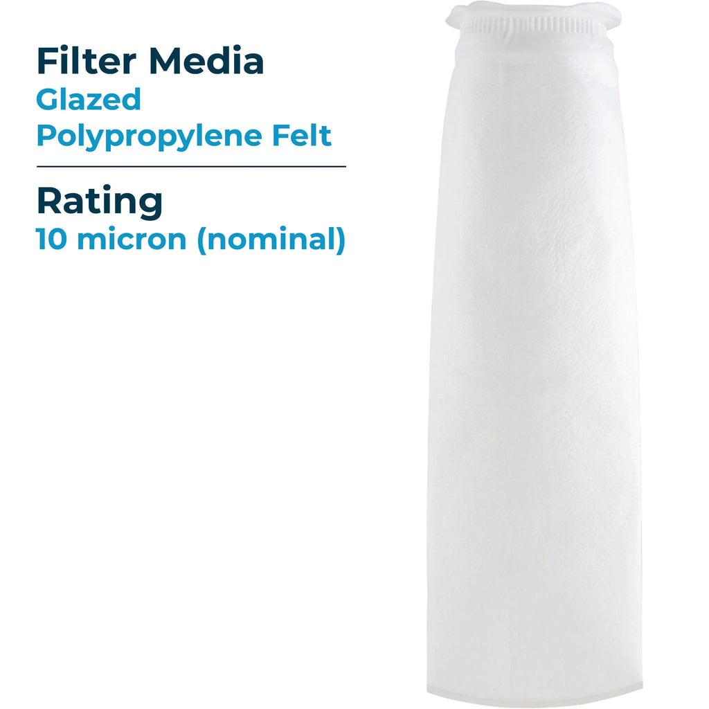 155388-03 (20”) Felt Liquid Polypropylene Micron Bag (Case SpiroPure SP-BP-420-10 Filter 40) 10 BP-420-10 #4 Glazed of