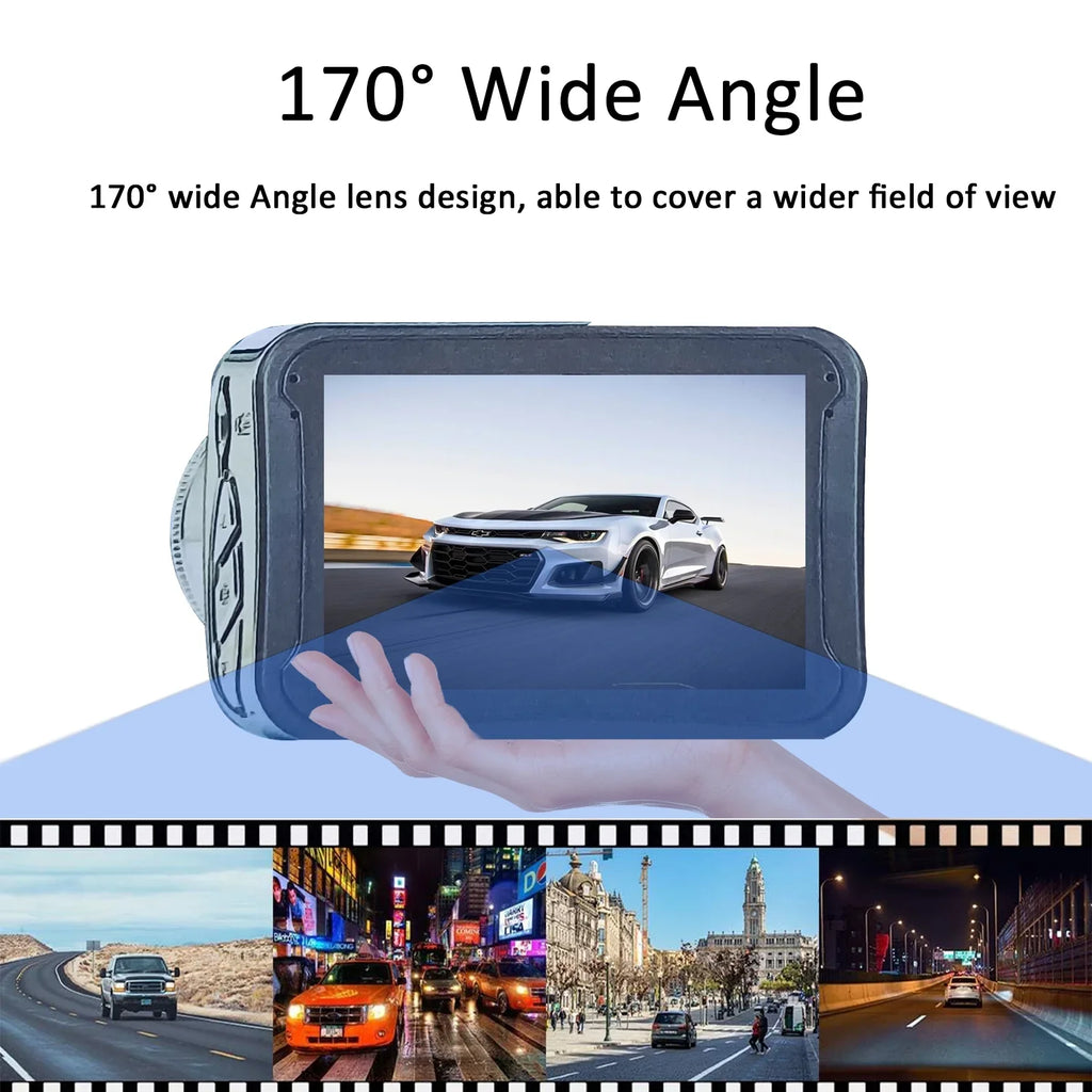 Angle Monitor Car Cameras for with Reliable - Perfect Driver's Full Car Loop Mini 1080P and License Car HD for Recording Band Wide G-sensor - Drivers 170° Rear birvsw Car Front Dashcam and Tachograph