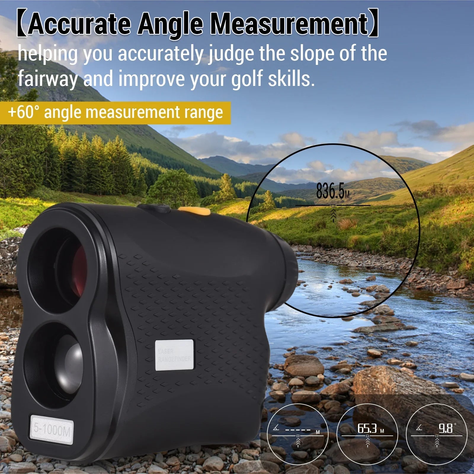 Monocular 600M Rangefinders, 800M Digital Measurement / for 1000M moobody with / Telescope , Perfect