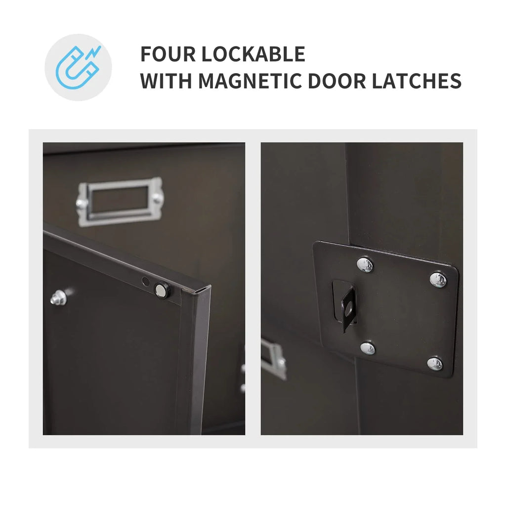 for for Lockable Door Storage Lockers 4 STANI Employees,71" Office Sundries,Gym,School Metal Cabinet Steel Staff,Home with