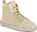 High Ninety Fashion Gold Foxy Top Sneaker Rhinestones with 9 Athletic Union