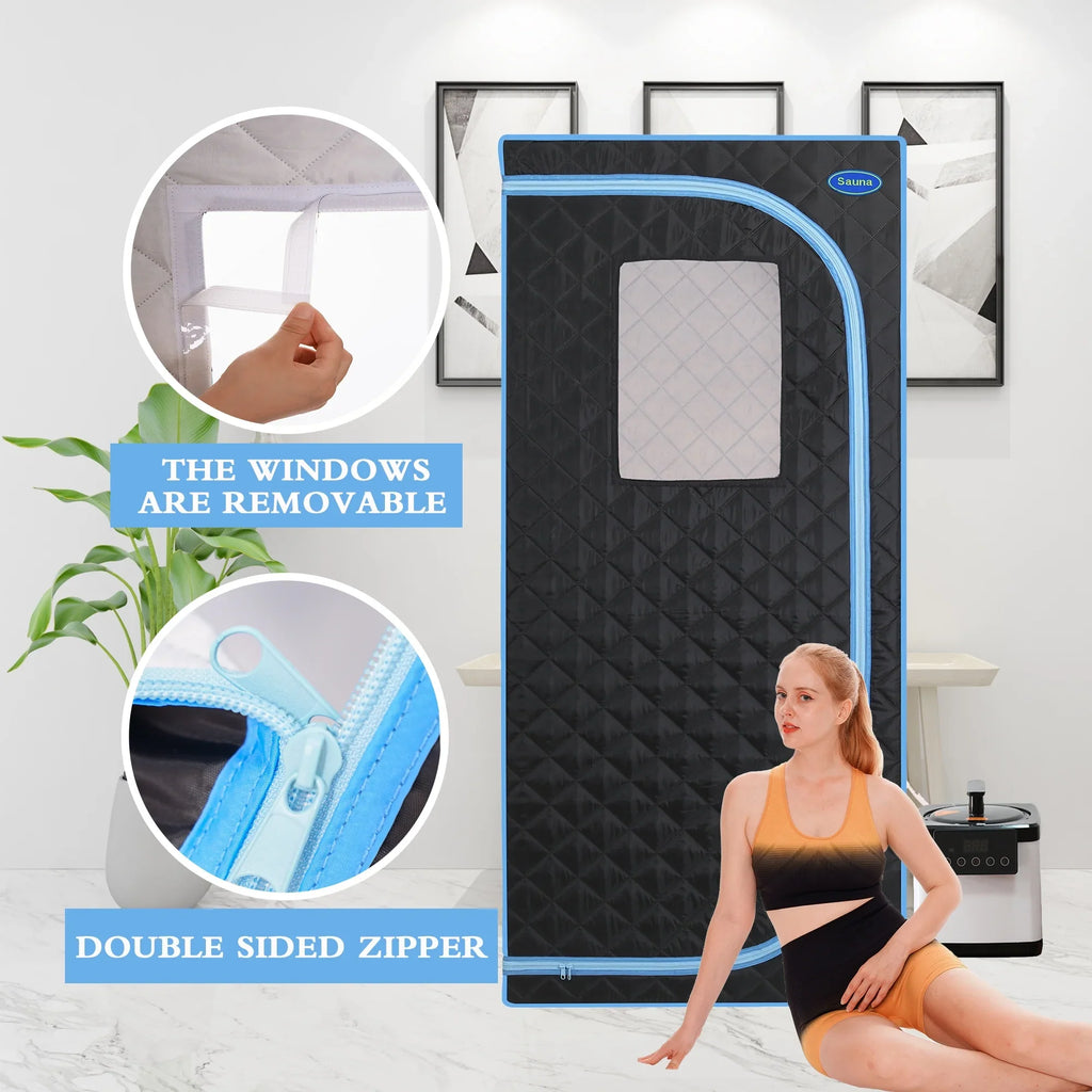 Spa black Box With Full Sauna Sauna Cheelom Home Steam Tent Sauna，Portable Body