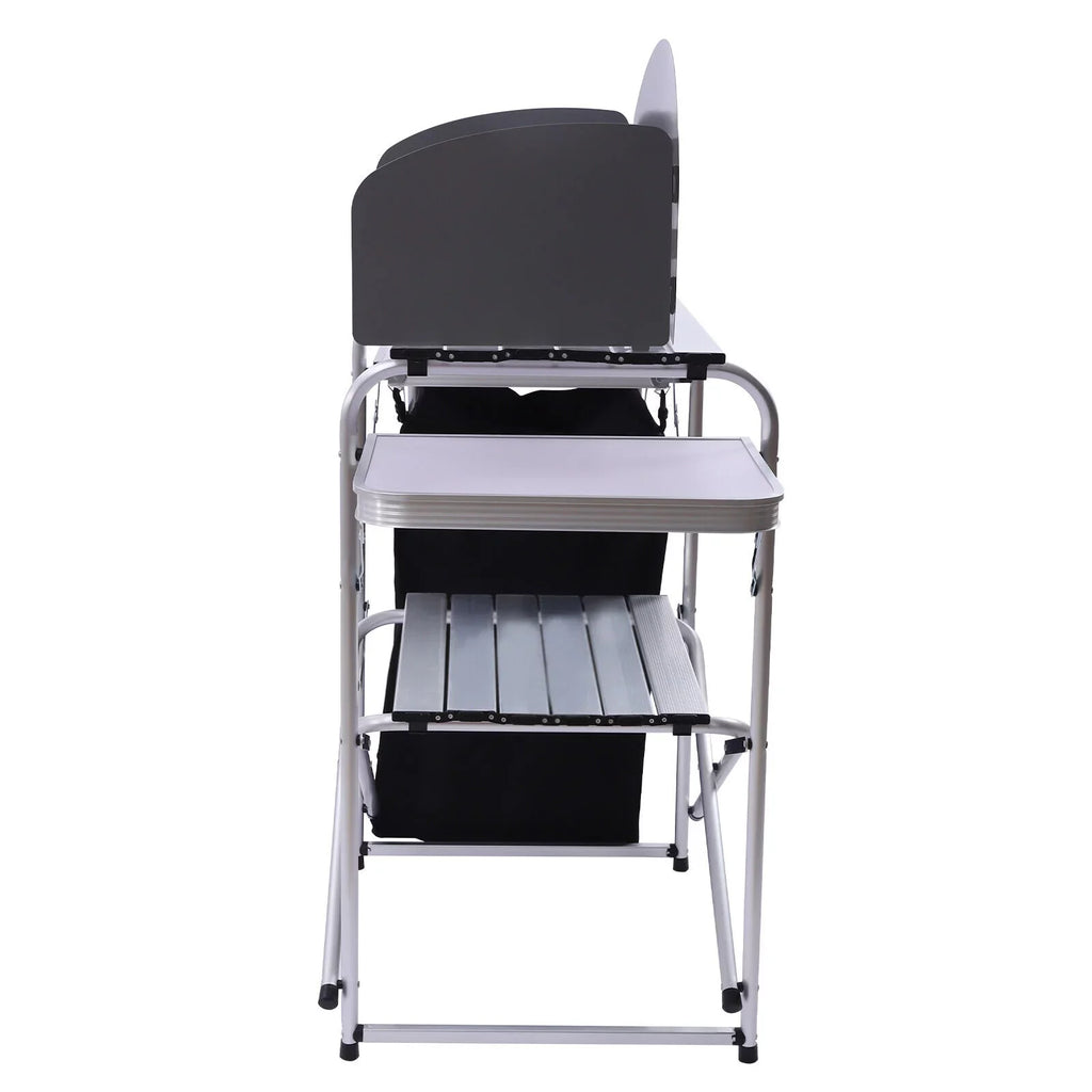 DENEST Windscreen Kitchen Folding Table Detachable Outdoor Camping Table Cooking with