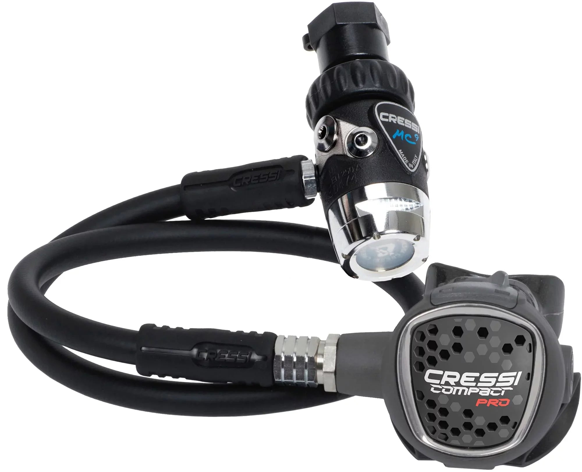 1st Cressi 2nd and for Diaphram Made Beginners Italy Pro: Scuba Hyperbalanced - Regulator Compact Diving Ideal - Stage, MC9-SC/Compact Travelers in Stage