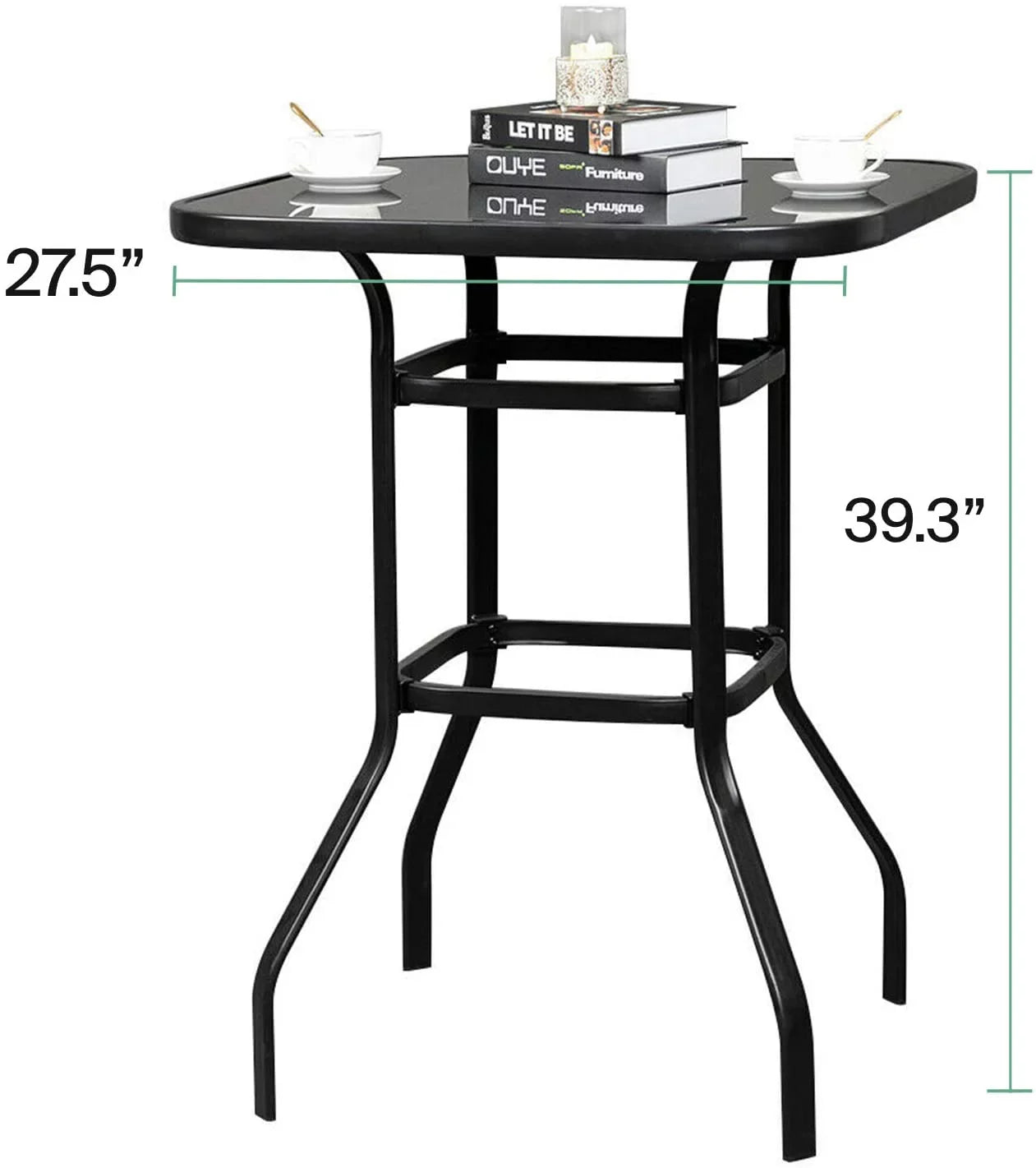 Layla Table Bar Light Glass Weight Bistro