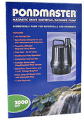 Pump GPH Waterfall Pondmaster 2,000 Magnetic Drive