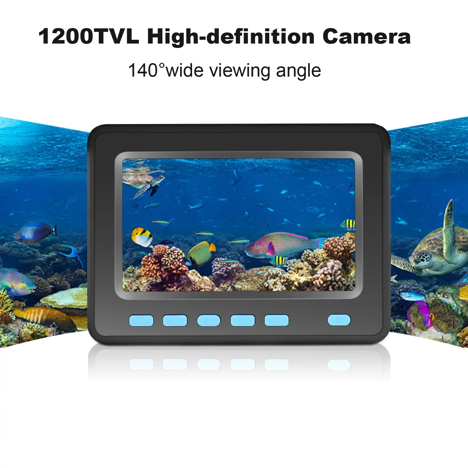 4.3'' Boat LCD 1200TVL 20M/30M Fishing Ice 8PCS LED Fish with Fishing Vision Finder for - and Camera IR Underwater Night with