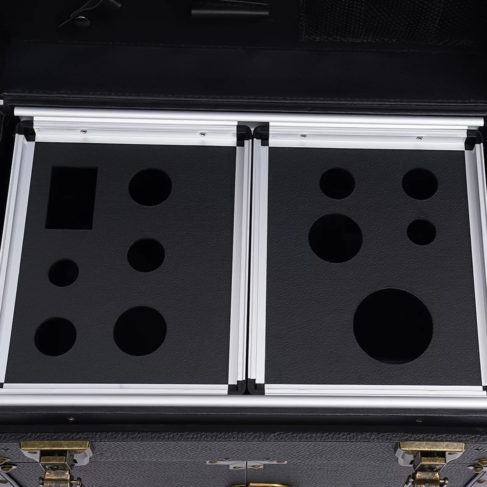 with Miumaeov Organizer Train Box Case, Tool Rolling Makeup Holder Dryer Lockable Stylist Travel Trolley Luggage, Beauty Cosmetic Salon Hair Hairdressing
