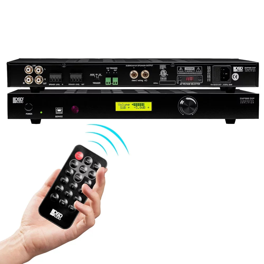 OSD DSP Auto Class D CE App Certified -8 4 Mono SMP500 Control ETL, Ohm Subwoofer Amplifier, 800W Sensing,