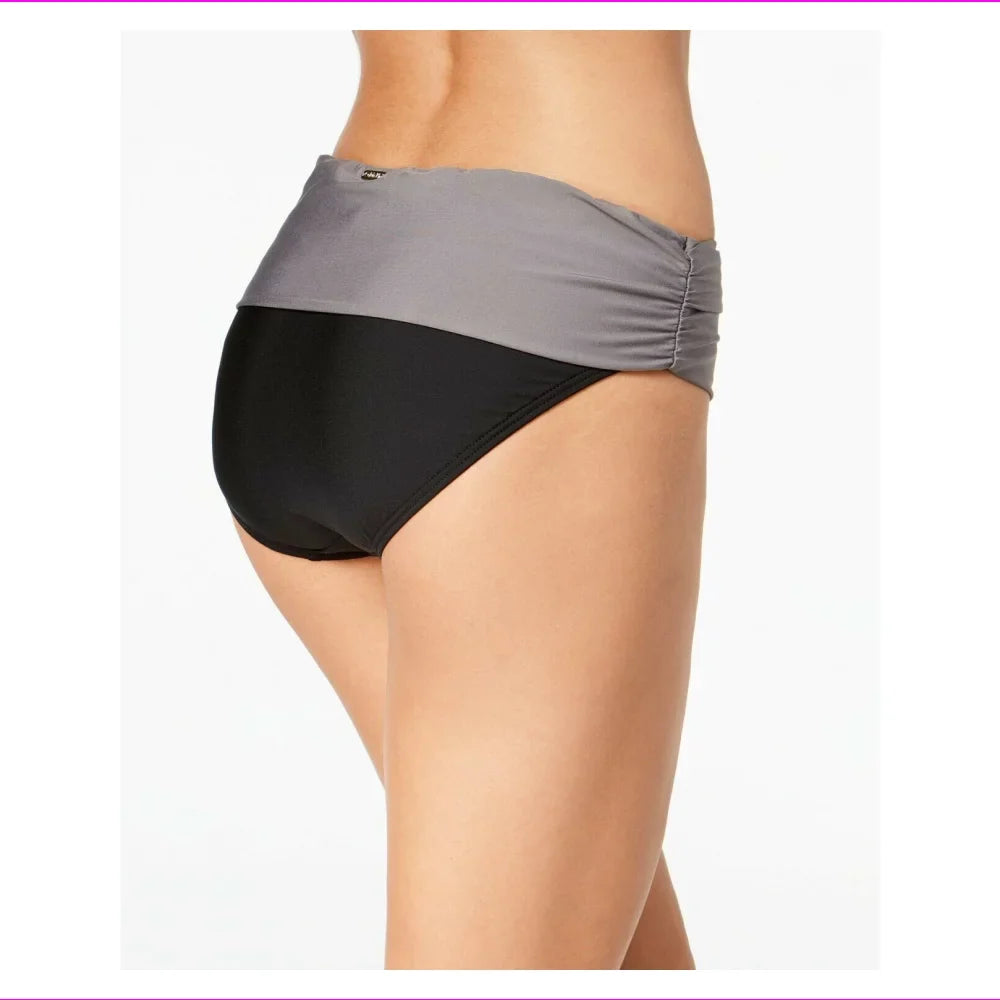 Foldover Bottoms in Calvin Bikini Black, Klein Large