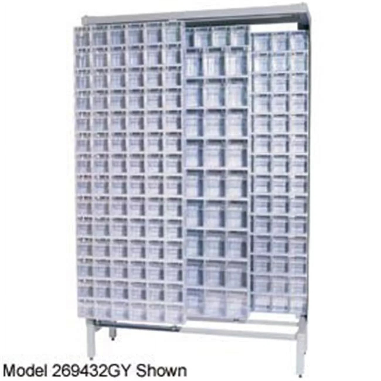 Slider QS-305306-52WT 52 Quantum Bins. with System Systems Storage Standing Free Gondola White