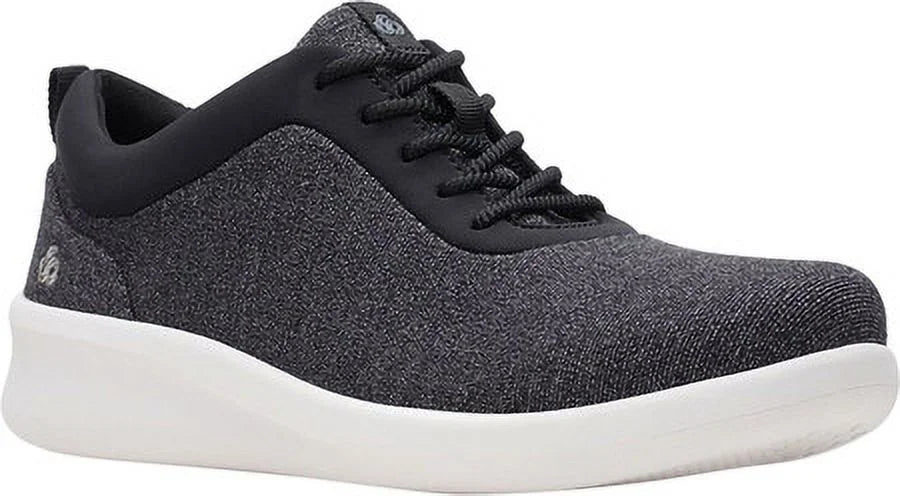 Lightweight 6.5 Lace-Up Adjustable Breathable Padded Heel Running Round M Pace Womens Toe CLARKS Gray Comfort Athletic Shoes