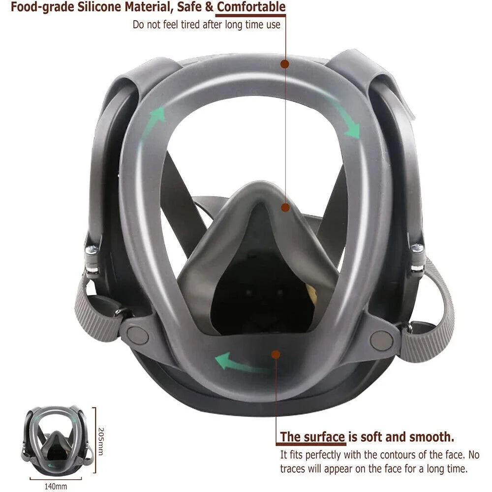 Set Respirator for Gas w/Filters Mask Spraying Face Painting Facepiece Full 6800