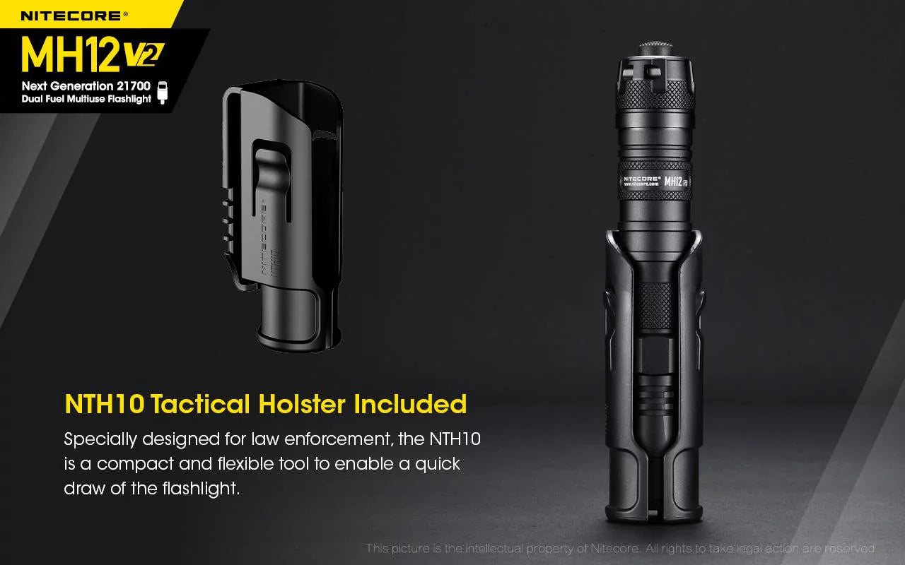w/ XP-L2 Nitecore Battery Bank COMBO: Nitecore 21700 NB10000 LED 10,000mAh V6 V2 and CREE Lumens Flashlight MH12 Power -1200