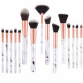 for 15 Marble Highlighter, Makeup Holder, pcs Eyeshadow Shade, Set and Foundation Contour, Marble with Loose Pro Brush Powder, Brusher