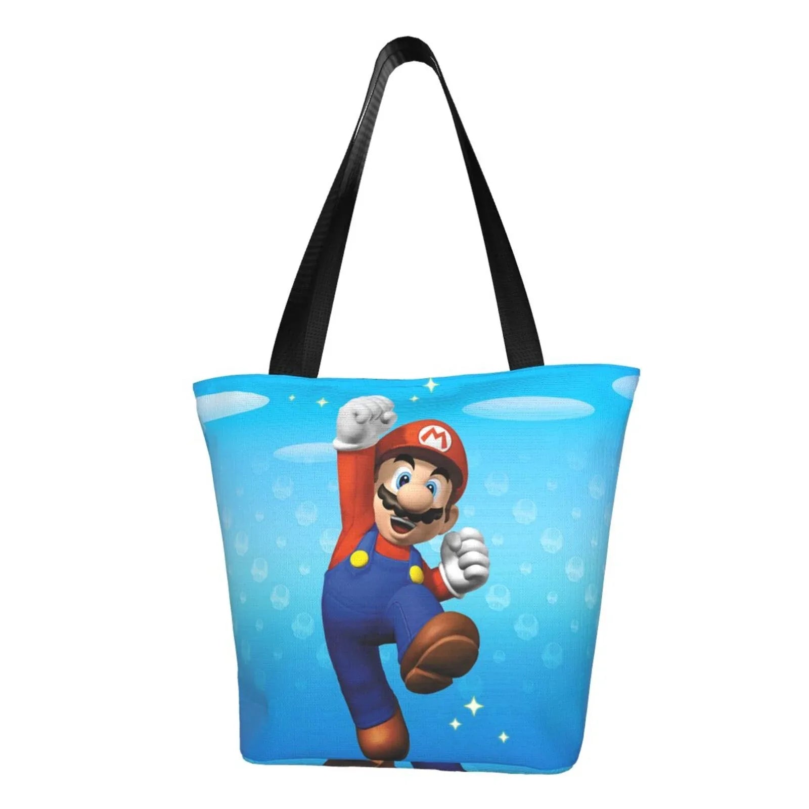 Funny Women's Business Capacity Bag Super Shopping Mario Shoulder Work Tote Handbag Large School Beach Travel For