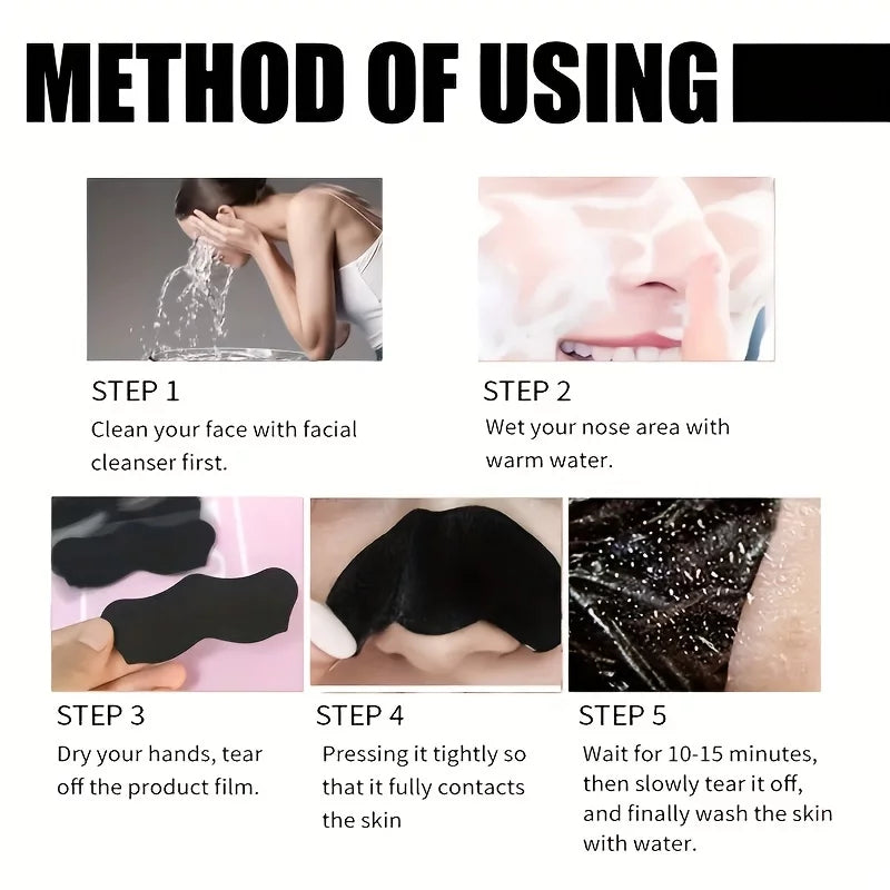 Unblocking Natural Nose Cleansing Pores, By For Three To 100pc Remove Instantly Using Skin Patch Patch, Oil To Oily Deep Pore Reduce A Times Charcoal Blackheads,