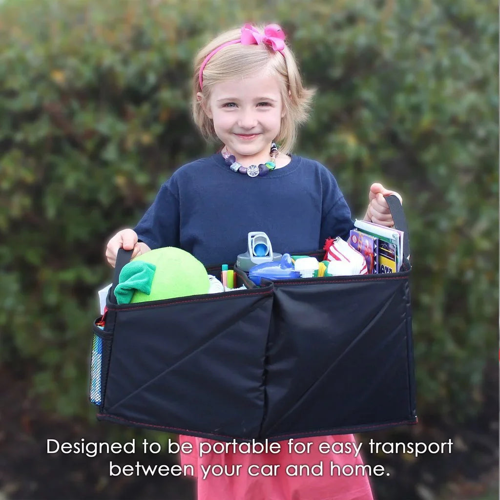 for Toys, Books, for Stitching Gear Compartments Maps, with Front/Backseat Lusso Storage Kids Car Black Games and Magazines, Featuring Great Adults, 8 Organizer Seat More Tissues, Documents,