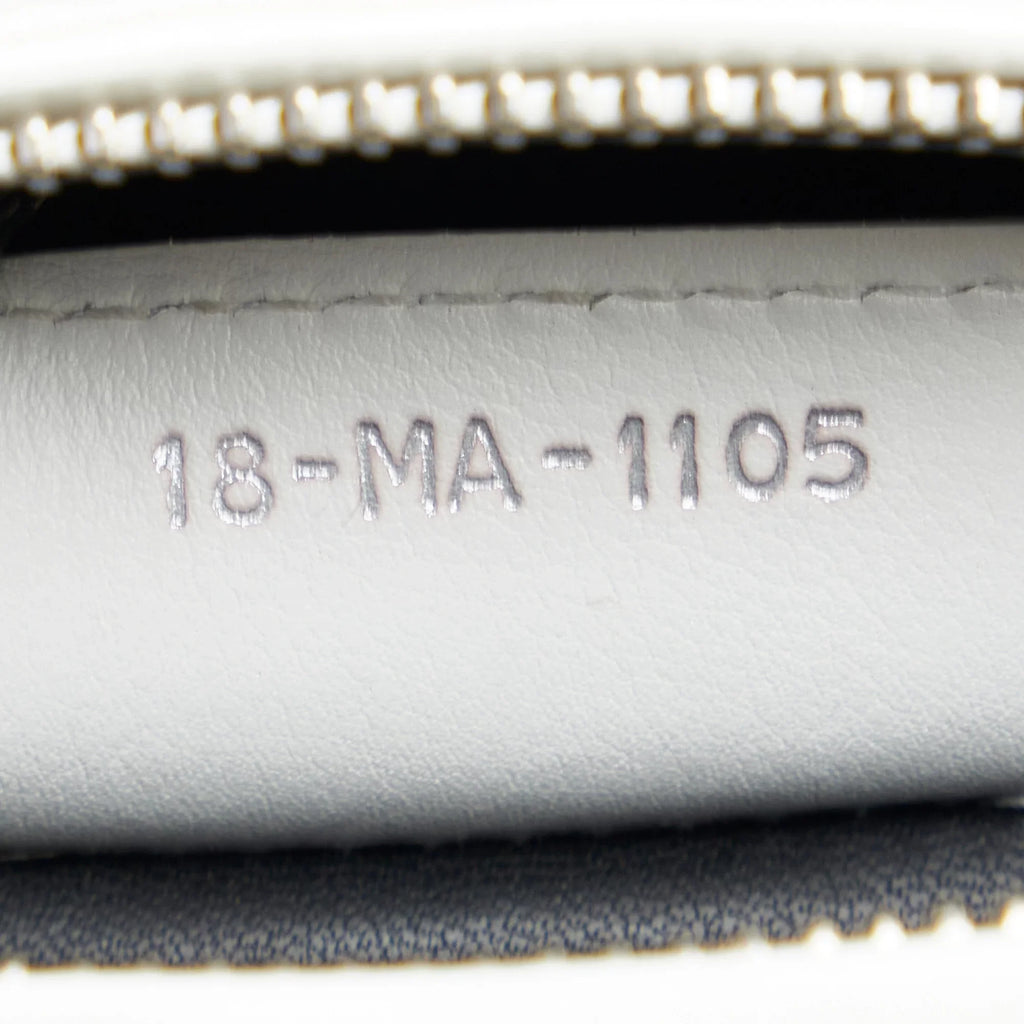 Paradise Medium Lady Unisex White Authenticated Satchel Dior Pre-Owned Lambskin Leather (Good)