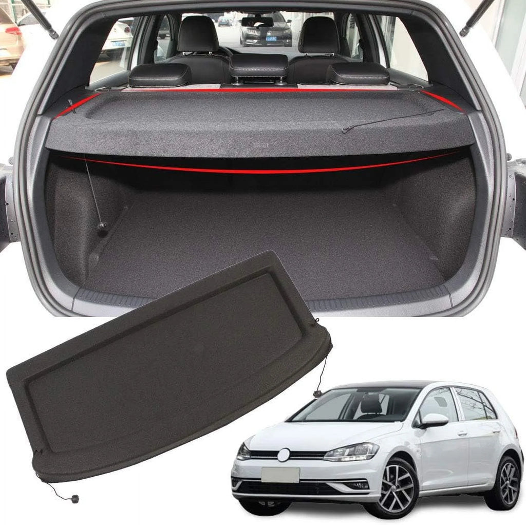 Hatchback Privacy Trunk VW Shade Rear Volkswagen 2015 Golf 7 GOLF 2015-2019 Black 2019 7 Luggage for Non-retractable GTI 2017 Cargo GTI 2018 Fit Cover 2016 Accessory,