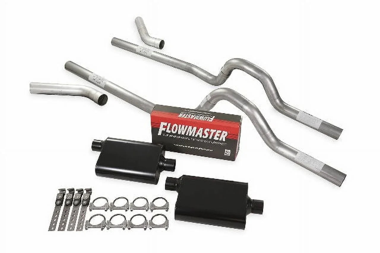 Flowmaster Kit Fits 40 F-Series 2.5" Dual 67-72 Exit Exhaust Corner Series Ford